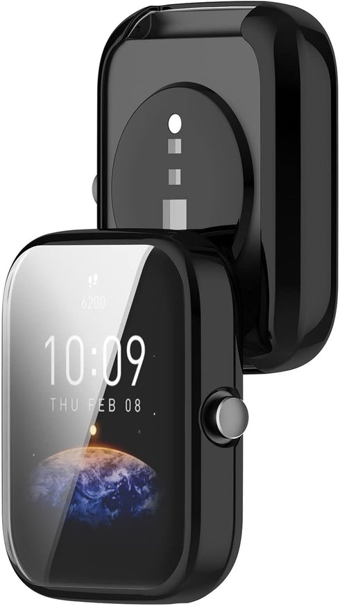 Screen Protective Case Compatible for Amazfit Bip 3 Pro/Bip 3 Smart Watch TPU Case Soft Ultra-Slim Screen Protector for Amazfit Bip3 Pro/Bip3 Bump...