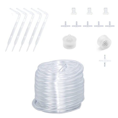 Moistenland Drip Irrigaiton Kits for 1/4" Tubing, Drip Irrigation Accessories Compatible Automatic Drip Kit or Sprinkler Systems...