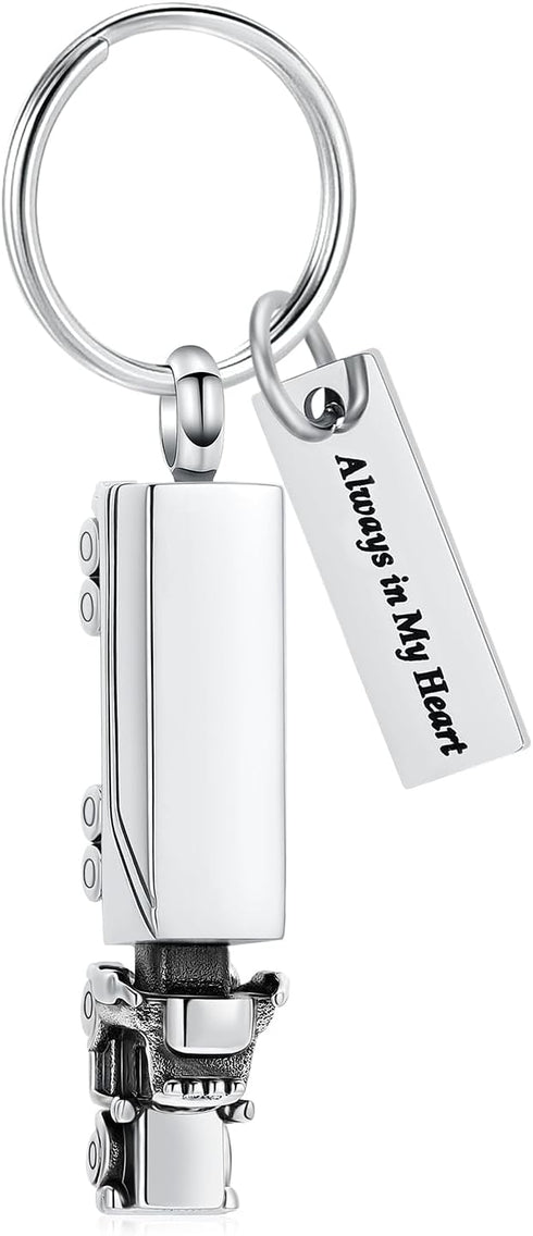 shajwo Cremation Jewelry 18 Wheeler Semi Truck Urn Keychain for Ashes for Women Men Memorial Human Ashes Pendant...