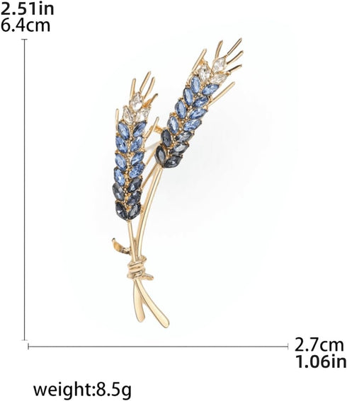 Ukrainian Flag Brooch Creative High Beauty Wheat Ear Breast Pin Simple Suit Coat Fashion Breast Flower Pin Accessories...