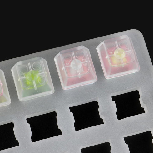 20 pcs Keycaps Replacement DIY Crystal Not Transparent Profile Blank Backlit Accessory Mechanical Professional Printed Cover Gaming Translucent No...