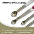 Measuring Spoons Set of 5, Tiny Stainless Steel Measuring Spoons with Silicone Handle, Small Measuring Spoon 1/64, 1/32, 1/16, 1/8, 1/4 tsp, Teasp...