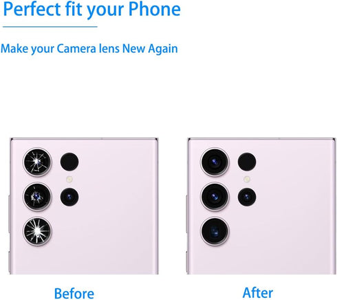 Rear Camera Lens Glass Replacement for Galaxy S23 Ultra Pre-Installed Adhesive with Installation Manual and Repair Tool Kits...