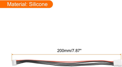 MECCANIXITY 5Pcs 3S Balance Charger Cable 200mm 22AWG Lipo Balance Wire Connector Extension Silicone Cable for RC Lipo Battery Charger (White Adap...