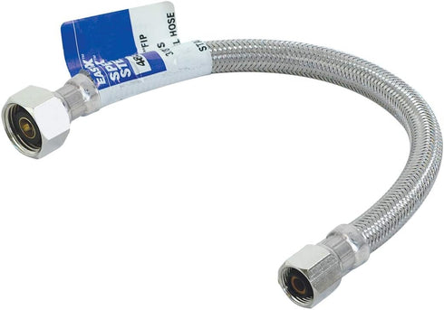 Eastman 72 inch Steel-Flex Braided Faucet Connector, 1/2 Inch FIP x 3/8 Inch Compression, Stainless Steel Faucet Supply Line, 48303...