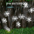 Dazzle Bright 100 LED Solar Christmas Snowflake Lights Outdoor, 39 FT Solar Powered Snowflake String Lights Waterproof for Xmas Tree, Holiday, Wed...