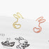 20pcs Animal Paper Clips Rabbit Creative Paper Clips Special-shaped Golden Whirly Needle Cute Colorful Clip 20pcs/pack Fixing Paper Clamp Papercli...