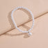 Boho Pearl Anklet Bracelet Handmade Pearl Ankle Bracelet Pearl Charm Foot Jewelry for Women...