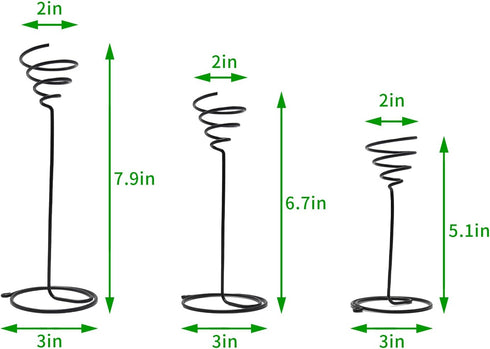 Saihisday 6PCS Air Plant Holder, 3 Sizes Air Plant Stand, Black 5.1", 6.7", 7.9" Tall, Small Tillandsia Terrarium for Living Room Hallway Decor, O...