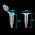 500PCS 0.5ML Clear Plastic Graduated microcentrifuge Test Tubes with Attached Lid,Micro Centrifuge Small Sample Bottle Vials Container with Cap fo...
