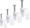 Round Cable Wire Clips, RG6/RG59/CAT5/CAT6/RJ45 Electrical Ethernet Dish TV Speaker Wire Cord Tie Holder, Single Coaxial Nail Clamps (6mm + 8mm + ...