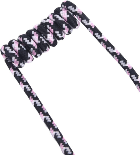 Braided Acoustic Coil Tube Knitted Nylone Moisture Resistant Radio Earpiece Replacement with Mix Color(Pink,White,Black)...