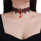 Xerling Black Crystal Beads Pendant Lace Choker Vintage Gothic Elegant Halloween Costume Necklaces Goth Collar Choker for Women Girls...