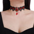 Xerling Black Crystal Beads Pendant Lace Choker Vintage Gothic Elegant Halloween Costume Necklaces Goth Collar Choker for Women Girls...