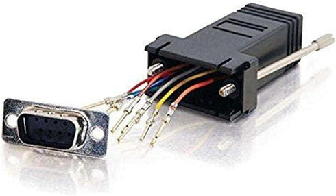 C2G 02947 RJ45 to DB9 Male Serial RS232 Modular Adapter, Black 1.5 Inch...