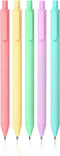 5pcs Gel Pens, Retractable Quick Dry Black Ink Pens Fine Point 0.5mm Premium Smooth Writing Pens for School Office Supplies (Macaron Color)...