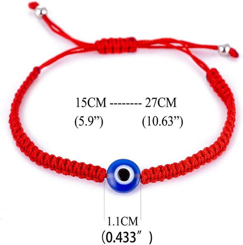Handmade String Evil Eye Bracelet for Women Men Girls Boys Black Red Thread Adjustable Bracelets Minimalist Jewelry...
