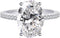 925 Silver Elliptical Perfect Cutting 3ct CZ Engagement Rings For Women Cubic Zirconia Promise Halo Engagement Ring Solitaire Engagement Ring Size...