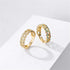 14K Gold Plated Women Open Ring 6mm Wide Band Cuban Link Chain Wedding Ring Cubic Zirconia Engagement Jewelry...