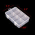 2 Packs 8-Compartments Art Supply Container, Clear Plastic Organizer Box with Dividers for Crafts Jewelry Fishing Tackles Hardware Metal...