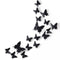 24pcs 3D Butterfly Removable Mural Stickers Halloween Wall Stickers Decal for Home and Room Decoration (Black-24pcs)...