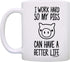Pet Pig I Work Hard so my Pigs Can Have a Better Life Potbelly Pig Farmer Coffee Mug Tea Cup White...