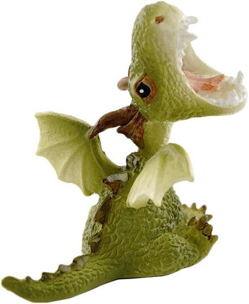 Top Collection Miniature Fairy Garden and Terrarium Statue, Mini Dragon Roaring...