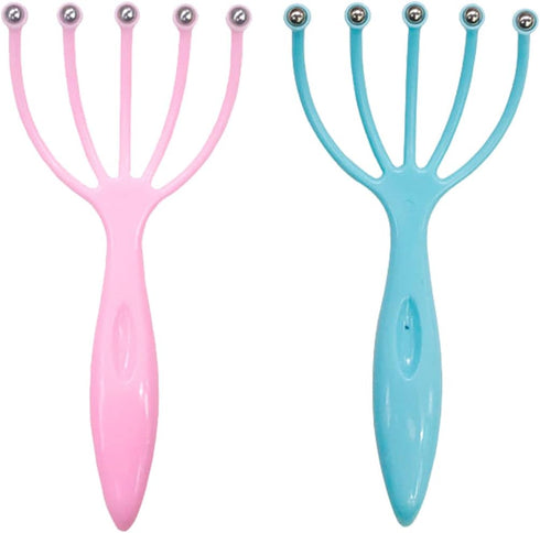2Pack Head Massager for Hair Growth - Scalp Stimulating Handheld Massager for Deep Relaxation & Stress Reduction - Portable Spa Tool for Home, Off...