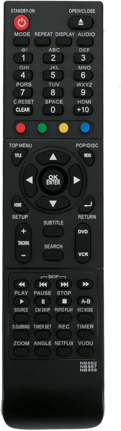 NB662 NB887 NB958 Replace Remote Control fit for Magnavox DVD CD Player NB662UD NB887UD NB958UD MBP5210 MBP5210F MBP5210/F7 DV225MG9 MBP5220 MBP52...