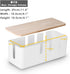 Cable Management Box by Baskiss, 12x5x4.5 inches, Wood Lid, Cord Organizer for Desk TV Computer USB Hub System to Cover and Hide & Power Strips & ...