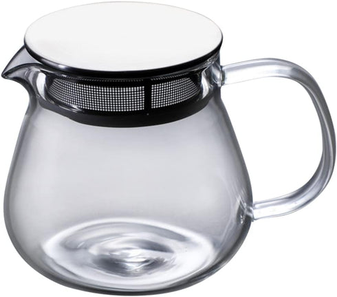 Hemoton Glass Teapot with Stainless Steel Infuser Lid Stovetop Clear Tea Kettle Teapot Blooming and Loose Leaf Tea Maker Tea Brewer for Camping, T...