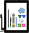 Touch Screen Digitizer Replacement for Black iPad 4 4th Generation A1458 A1459 A1460 Glass Assembly Repair Kit with Frame Bezel,Tools....