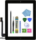 Touch Screen Digitizer Replacement for Black iPad 4 4th Generation A1458 A1459 A1460 Glass Assembly Repair Kit with Frame Bezel,Tools....