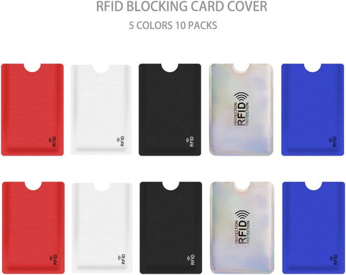 fancyfree RFID Blocking Sleeves, Identity Theft Prevention RFID Credit Card Holders Smart Slim Design Card Covers, Perfect for Wallet, Puerse, Pas...