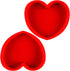 2 Packs Silicone Heart Shaped Cake Pans for Baking, 10inch Cake Molds for cakes and Chocolate Cakes, Non-stick silicone bakeware sets, Easy Clean,...