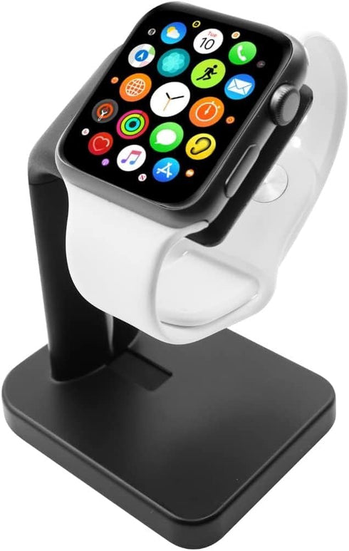 Macally Apple Watch Charger Stand for Series Ultra, 9, 8, 7, 6, 5, 4, 3, 2, 1, SE (44mm, 42mm, 40mm, 38mm) - Sleek iWatch Apple Watch Stand Dock -...