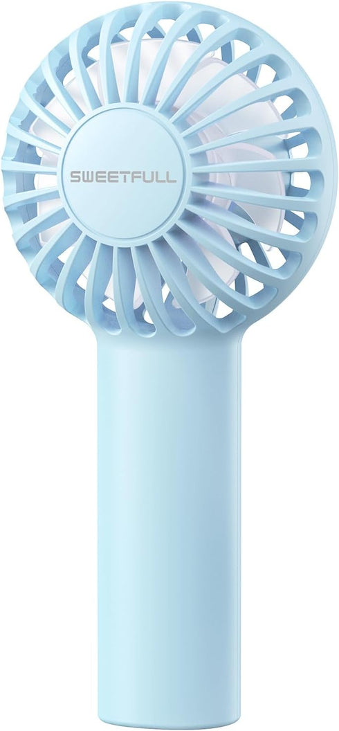 SWEETFULL Mini Portable Fan Powerful Handheld Fan Rechargeable,3 Speeds Personal Small Hand Fan for Travel Makeup Eyelash Fan for Stylish Kids Gir...