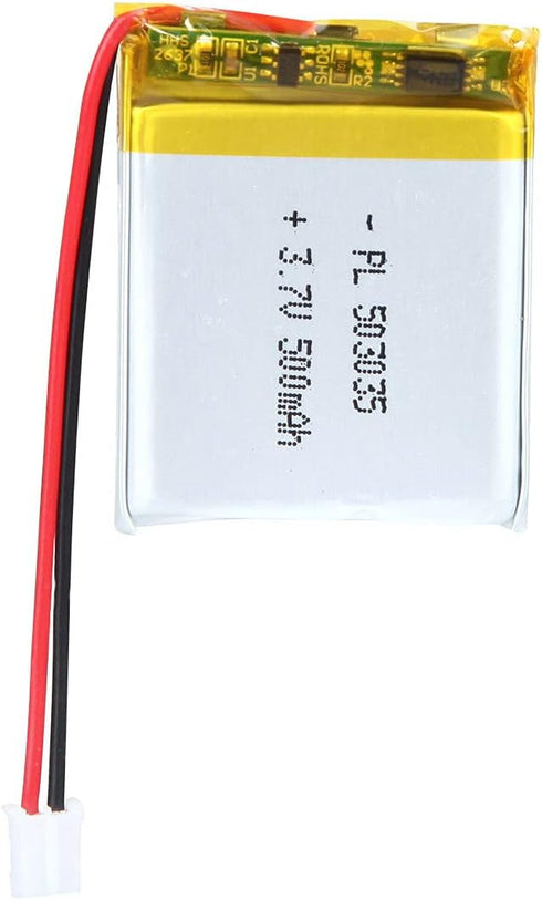 3.7V 500mAh 503035 Lipo Battery Rechargeable Lithium Polymer ion Battery Pack with PH 2.0mm JST Connector...