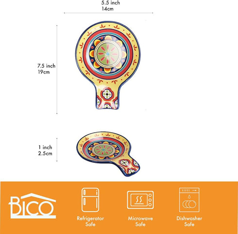 Bico Tunisian Ceramic Spoon Rest, House Warming Gift, Dishwasher Safe...