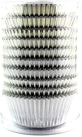 Eoonfirst Silver Foil Cupcake Case Liners Baking Muffin Paper Cups 198 Pcs...