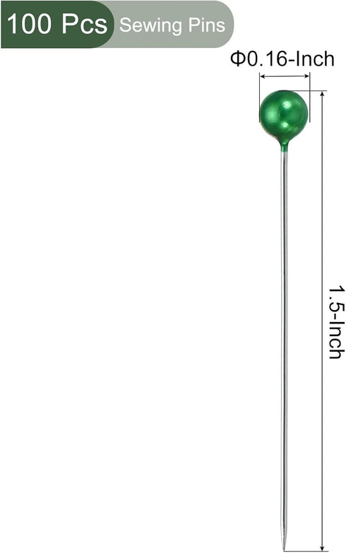 YOKIVE 100Pcs Pearlized Sewing Pins, Ball Head Needle Straight Quilting Pin for Fabric| Great for Dressmaker, Jewelry DIY Decoration, Craft(Green)...