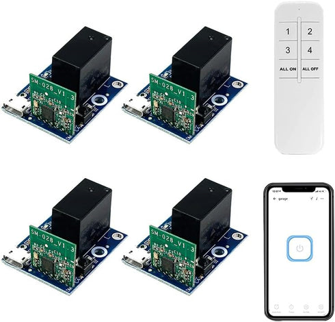 Ewelink Wifi Relay Module USB DC 5v 1 Channel Inching Self-Lock Dry Contact Remote Switch Home Automation Modules for Access Control,Computer Powe...