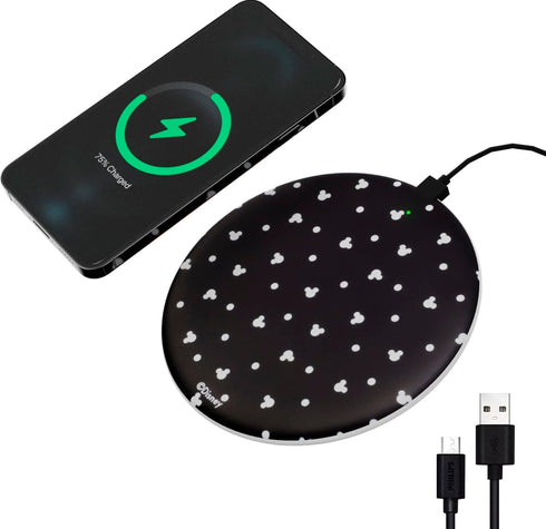 Disney Mickey Mouse Wireless Charging Pad- Wireless Charging Station Universally Compatible with All Qi Enabled Devices- Mickey Mouse Gifts for Ad...