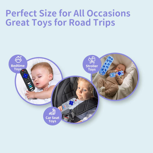 Silicone Baby Teething Toys,TV Remote Control Shape Teething Toys,Remote Teether for Babies 3-24 Months,BPA Free (R-Black)...