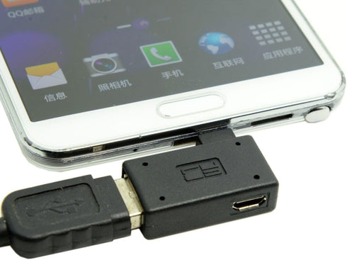 chenyang Micro USB OTG Power Adapter 2 in 1 Micro USB Male to USB 2.0 Female 90 Degree Right Angled Connector Adapter...