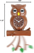 Lily's Home Pendulum Owl Clock with Revolving Eyes and Swinging Branch, Battery Powered and Wall Mountable, Wonderful and Whimsical Addition to Th...