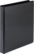 Samsill Economy 1 Inch 3 Ring Binder, Made in The USA, Round Ring Binder, Customizable Clear View Cover, Black, (18530)...