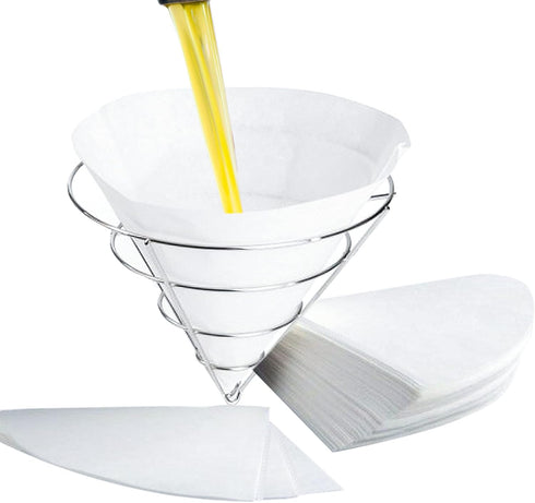 30 Pack 10" Deep Fryer Oil Filters, Best Non Woven Cooking Oil Strainer, Premium Maple Syrup Filter Set, Cones Commercial Filter for Restaurants, ...