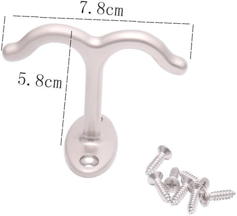 4 PCS Zinc Alloy Double Prong Ceiling Hook,Heavy Duty Coat Hook,Mug Hooks Under Cabinet Hooks,for Bathroom Kitchen Cabinet Garage...