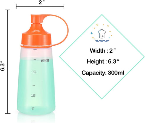 Squeeze Bottles Wide Mouth - Pack of 2 Condiment Bottle Squeeze BPA free for Chunky Sauces, Resin, Crafts, Condiment Squeeze Bottles 300 mL/10 oz....